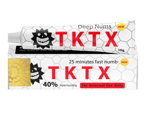 White TKTX 40% Topical Painless Numbing Cream 10g Eyebrow Numbing Cream