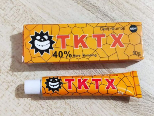 Yellow TKTX40% Painless Numbing Cream For Micro Needle Painless Tattoo Cream