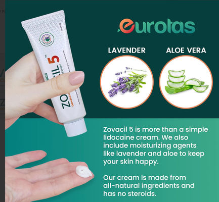 Zovacil 5% Piercing Numb Cream ODM Anesthetic Gel For Ear Piercing