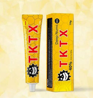 Yellow TKTX40% Painless Numbing Cream For Micro Needle Painless Tattoo Cream