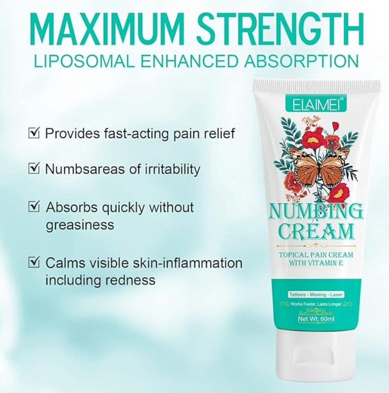 Professional Anaesthetic No Pain Cream For Tattoo Laser Remove