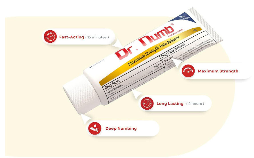 Tattooing Piercing Pain Free Numbing Cream For Hemorrhoids CE SGS