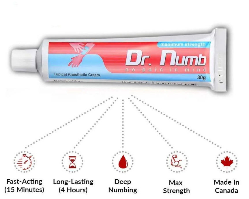 30g Numbing Cream For Waxing Piercings Numb Anesthetic Cream