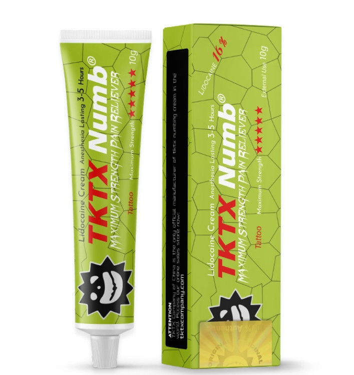 Green 70% TKTX Numb Cream OEM ODM Pain Free Tattoo Cream